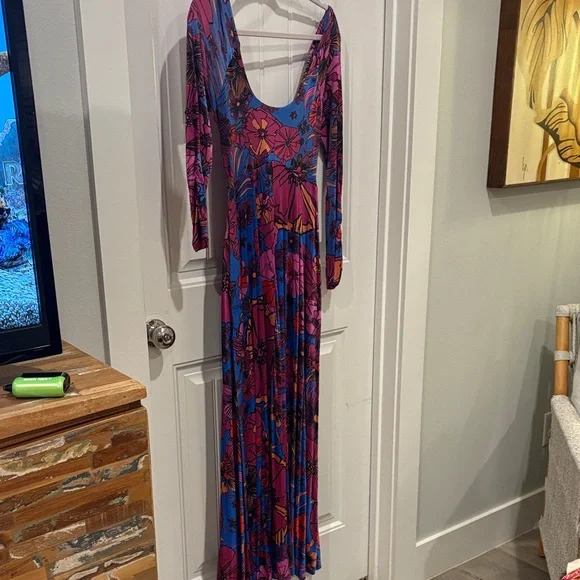 Free People Vibrant Floral Long Sleeve Dress - Picture 1 of 3